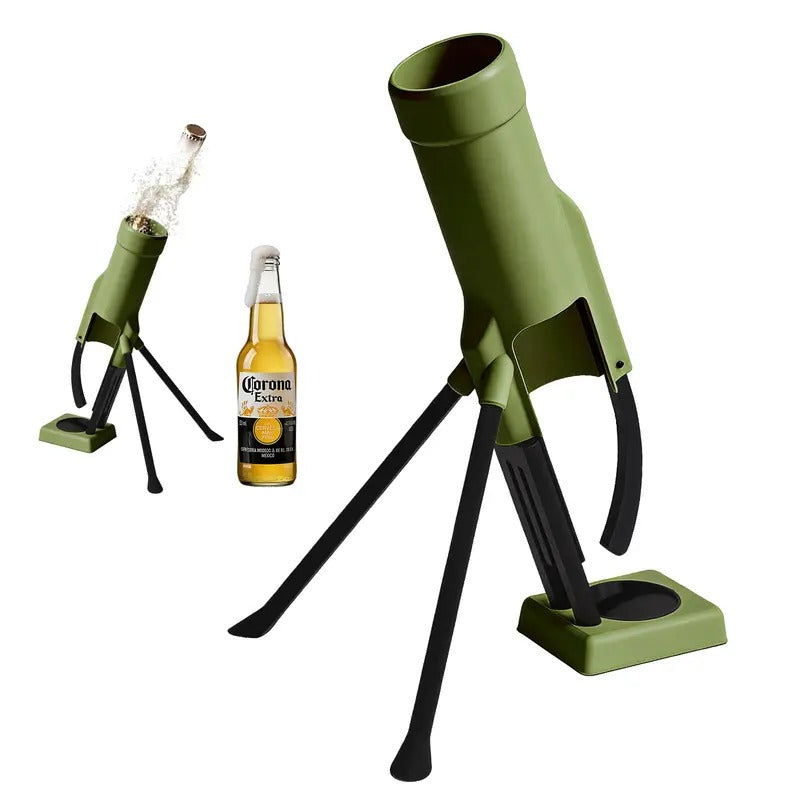 Mroace Heavy-Duty Metal Mortar-Shaped Push-Down Beer Bottle Opener