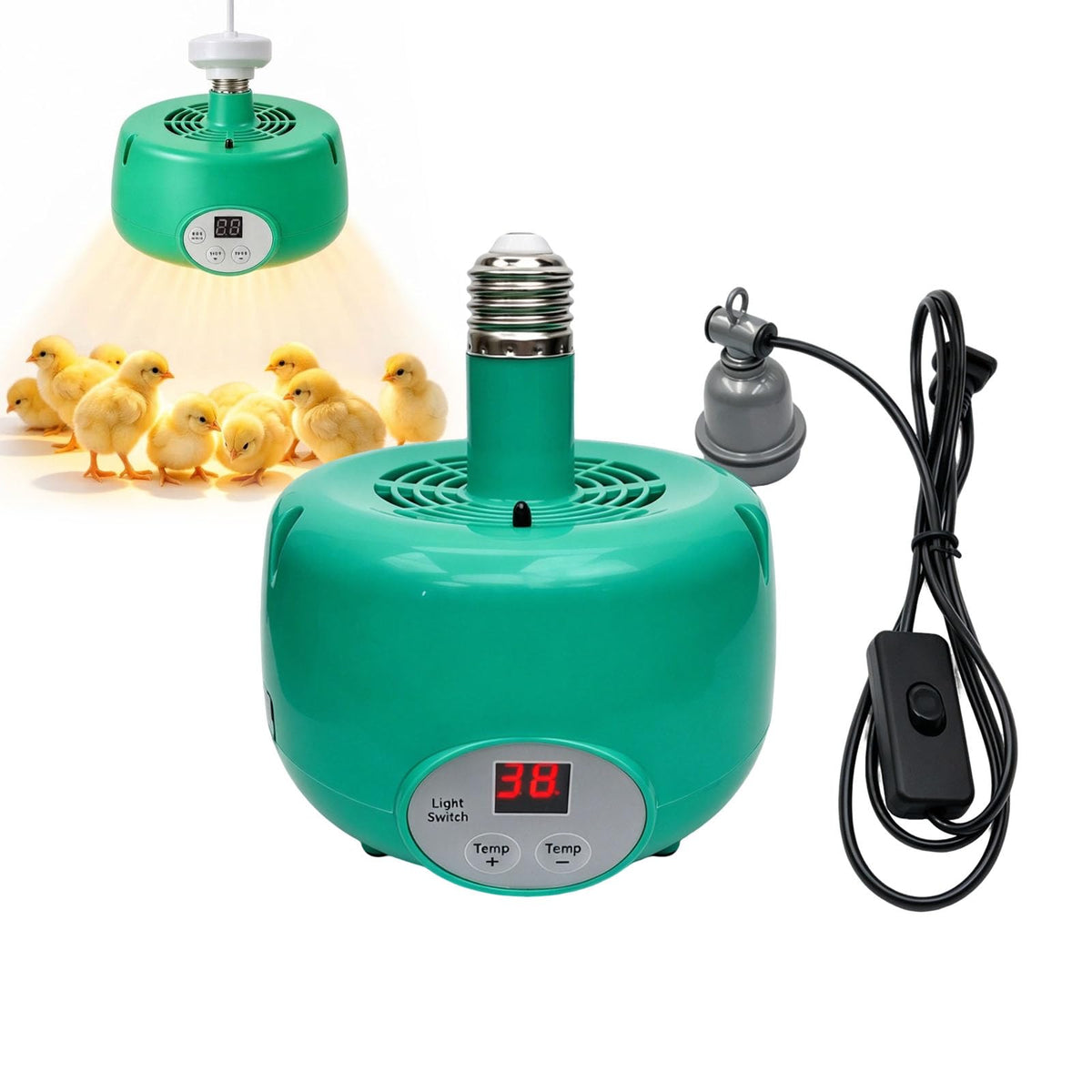 Mroace Intelligent Temperature Control Brooder Heater With Digital Display