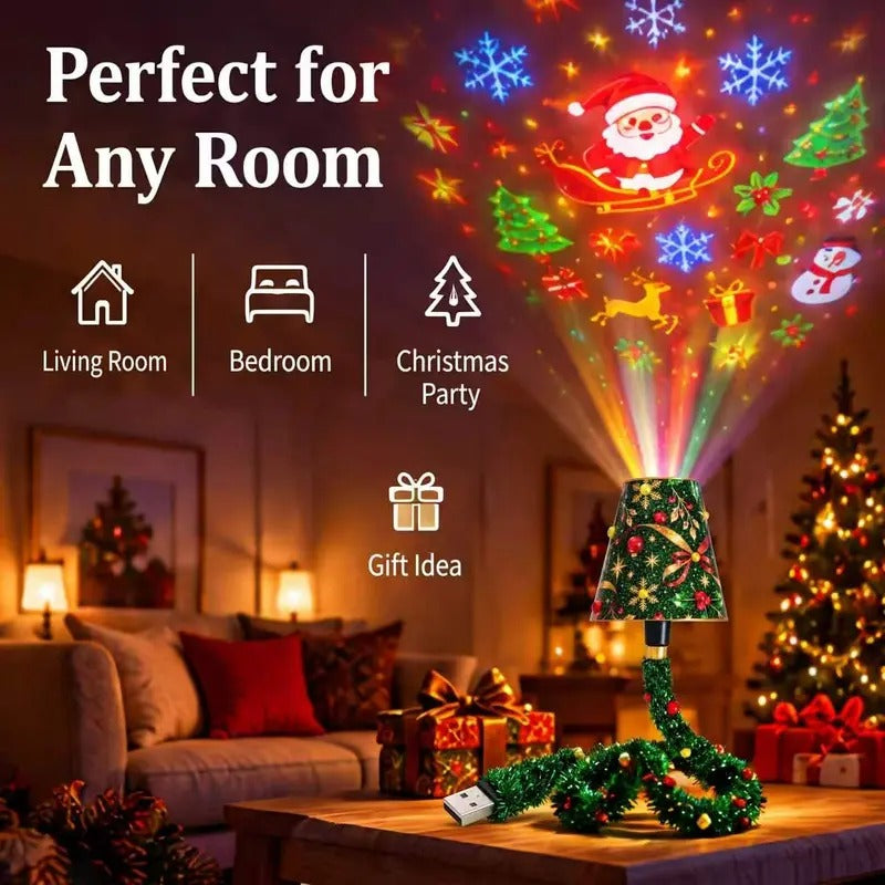 Mroace USB LED Christmas Pattern Projector Night Light