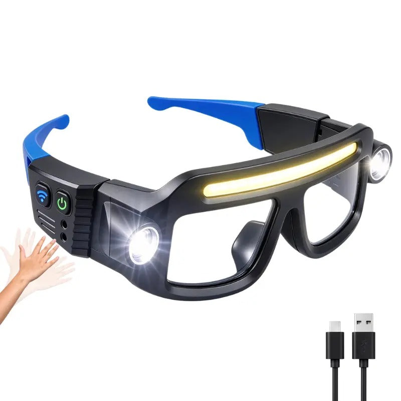 Mroace Rechargeable Motion Sensor LED Headlamp Glasses