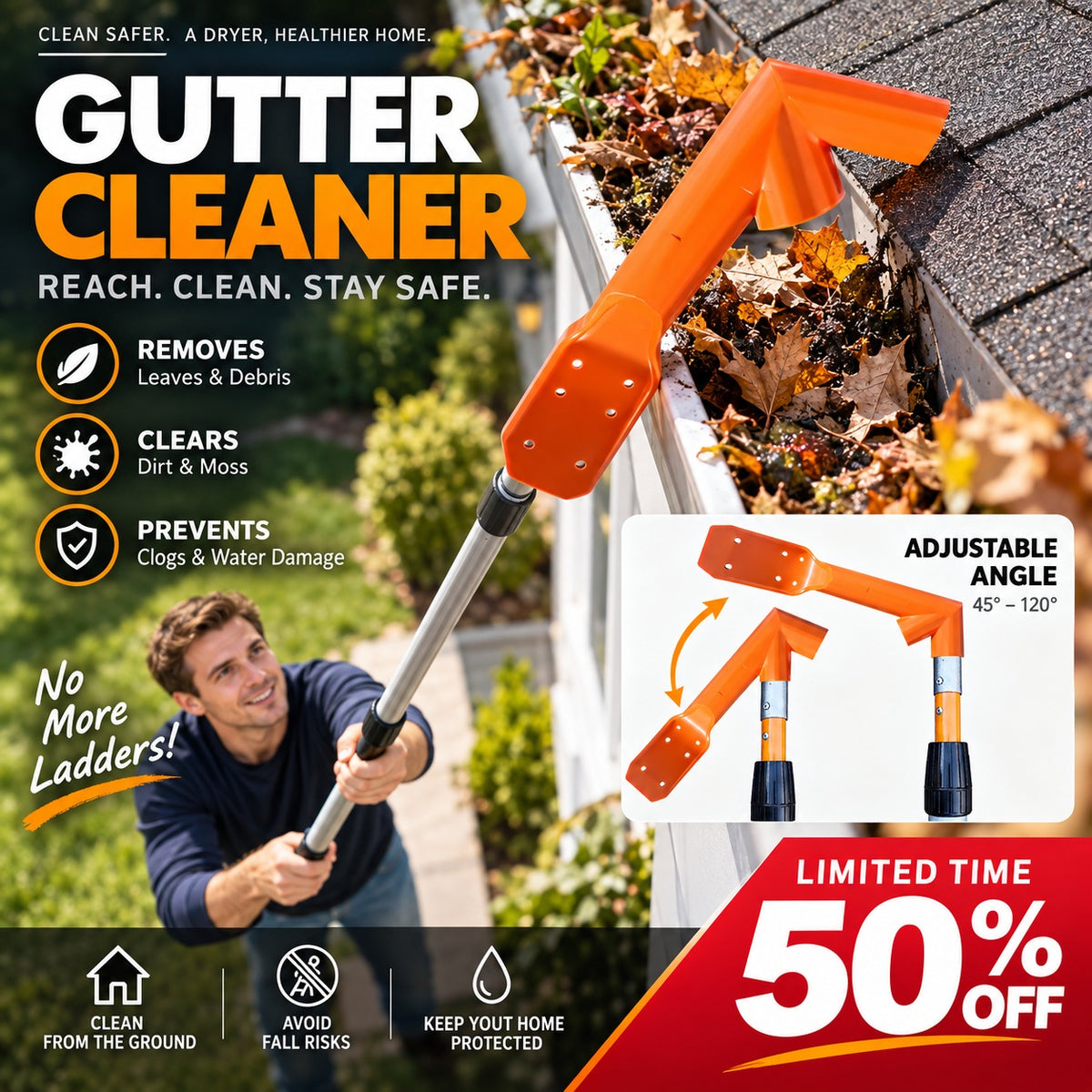 Mroace Extendable Gutter Cleaning Tool