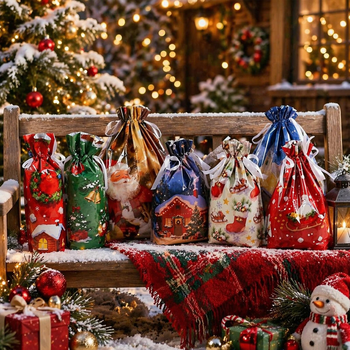Mroace Christmas Gift Bags And Tags Set