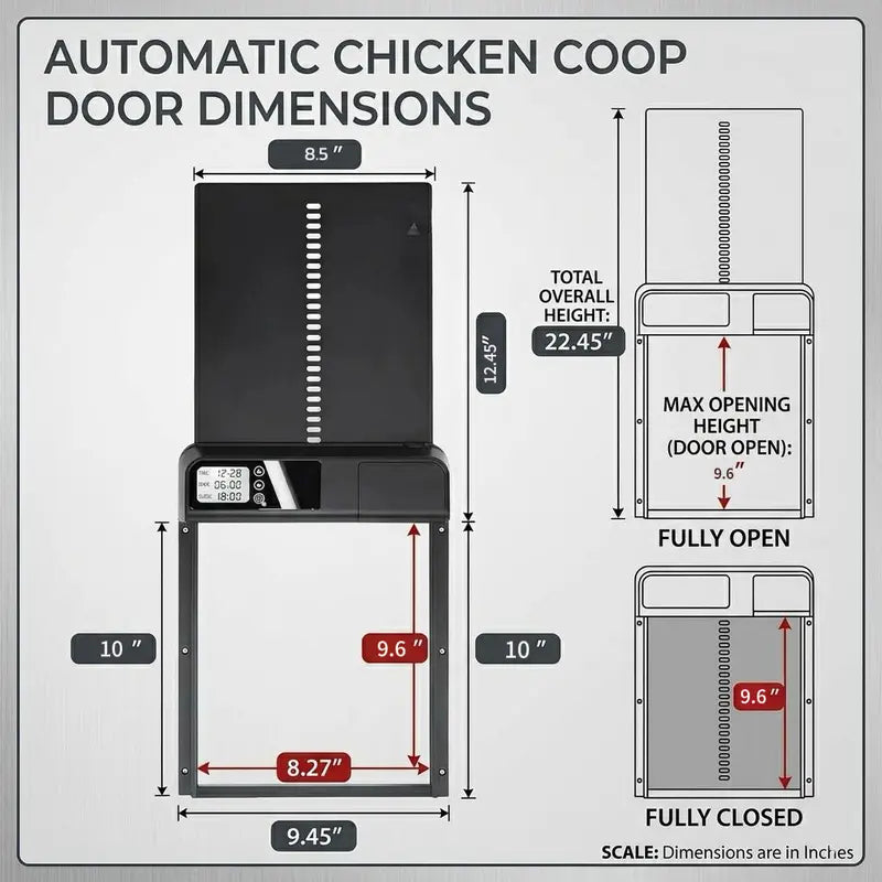 Mroace Automatic Chicken Coop Door With LCD Timer