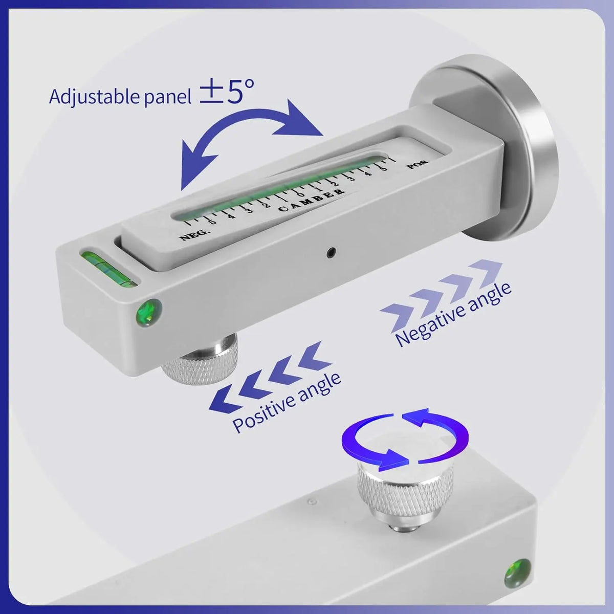 Mroace Adjustable Magnetic Wheel Alignment Gauge