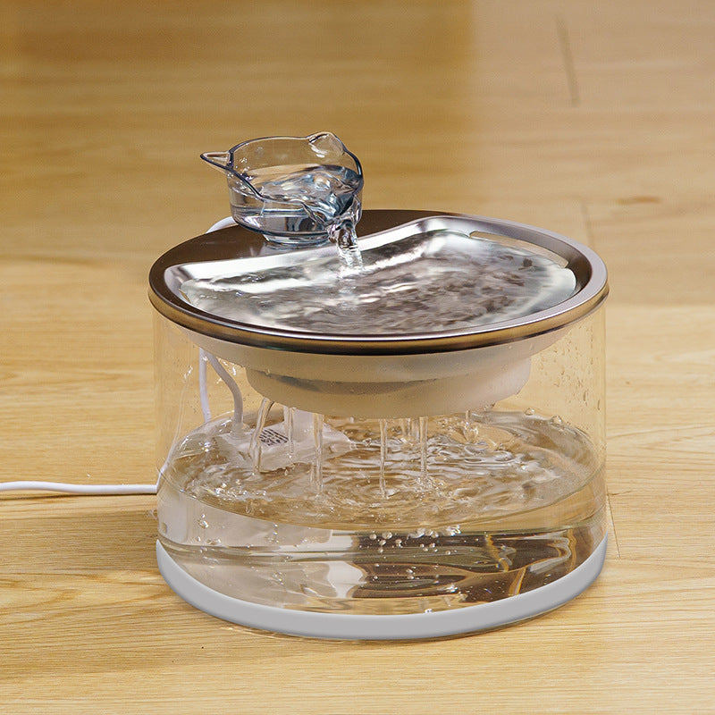 Mroace Transparent Automatic Pet Water Fountain