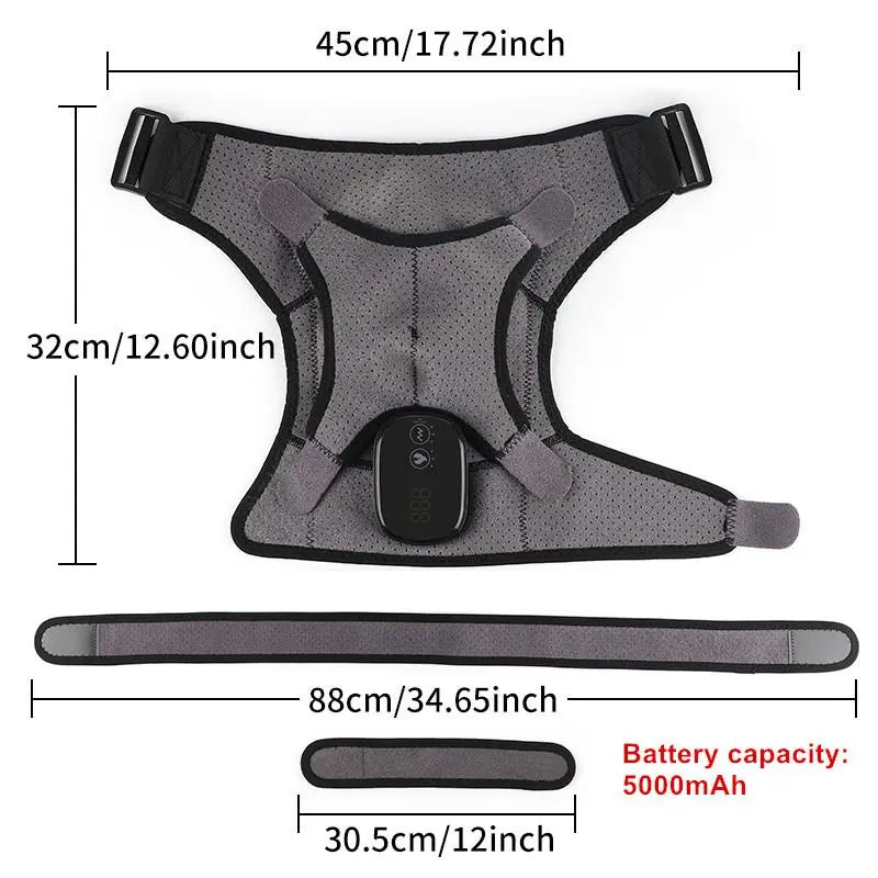 Mroace Cordless Heated Shoulder Wrap With Massage