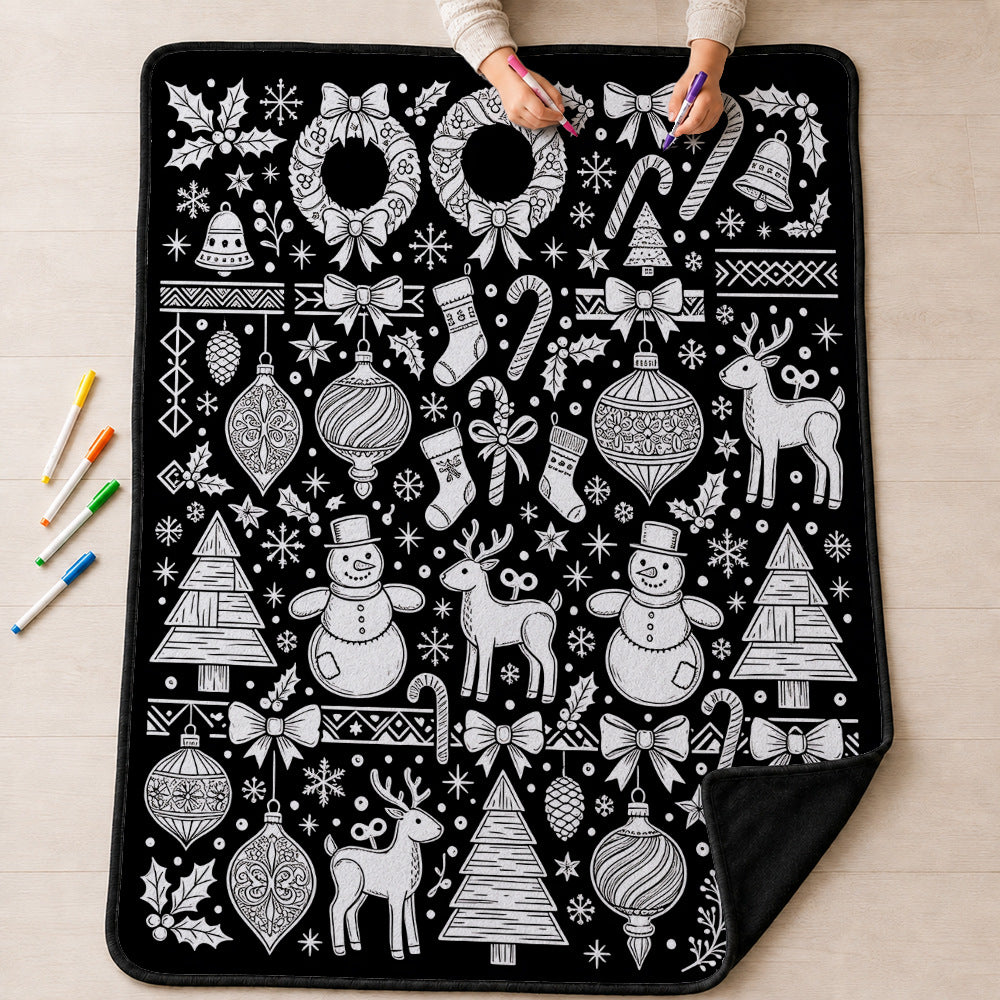 Mroace DIY Christmas Coloring Blanket🎄