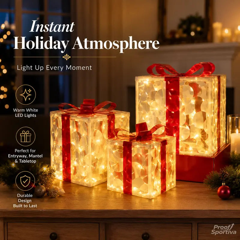 Mroace Remote Controlled LED Christmas Ornament Set