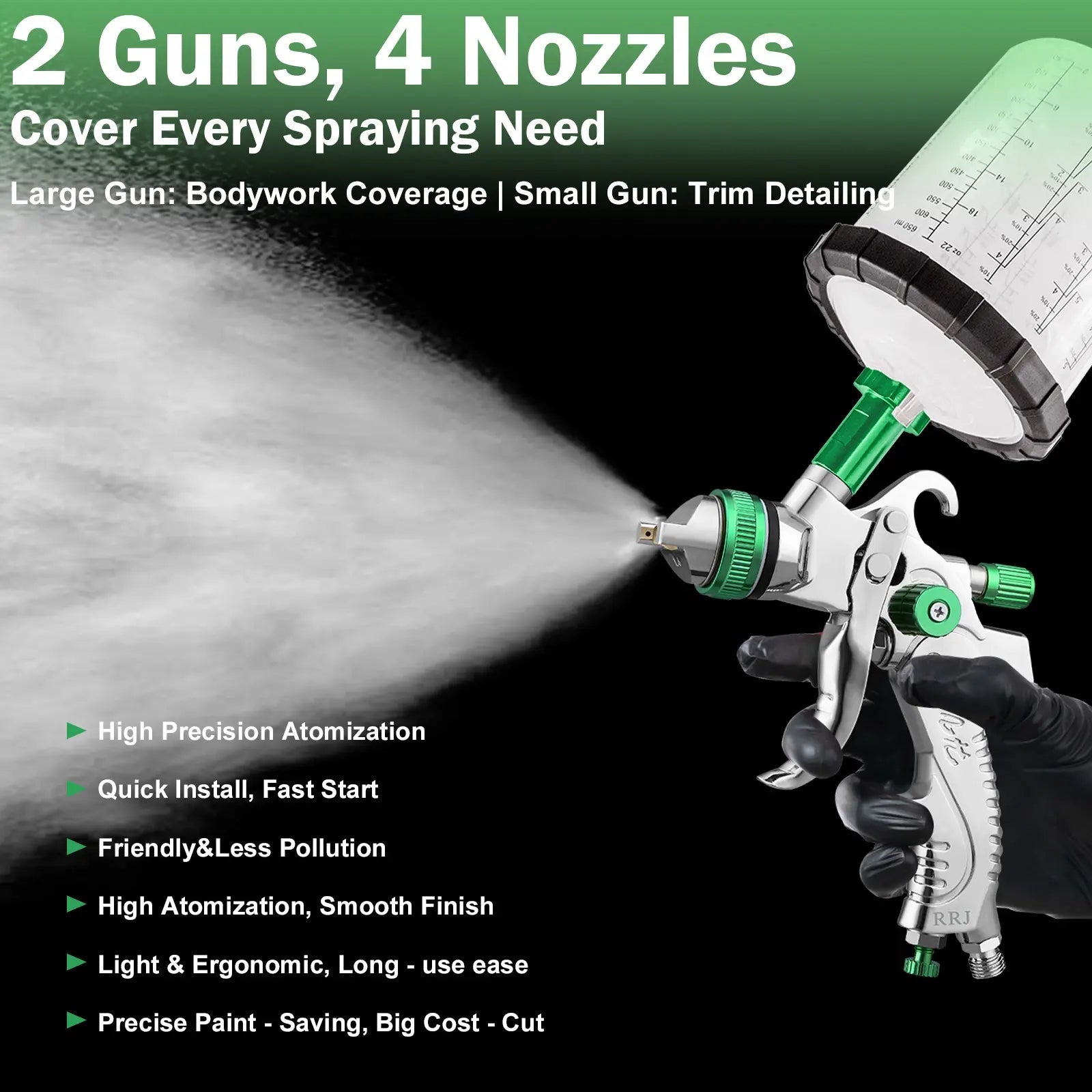 Mroace Professional HVLP Air Spray Gun Kit