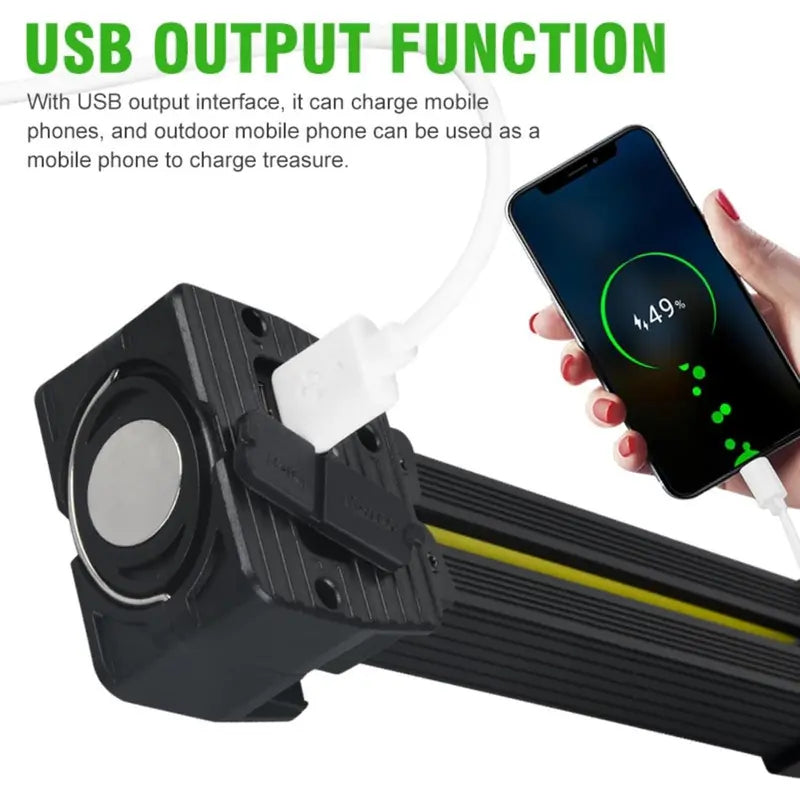 Mroace Rechargeable Folding Work Light With Magnetic Base