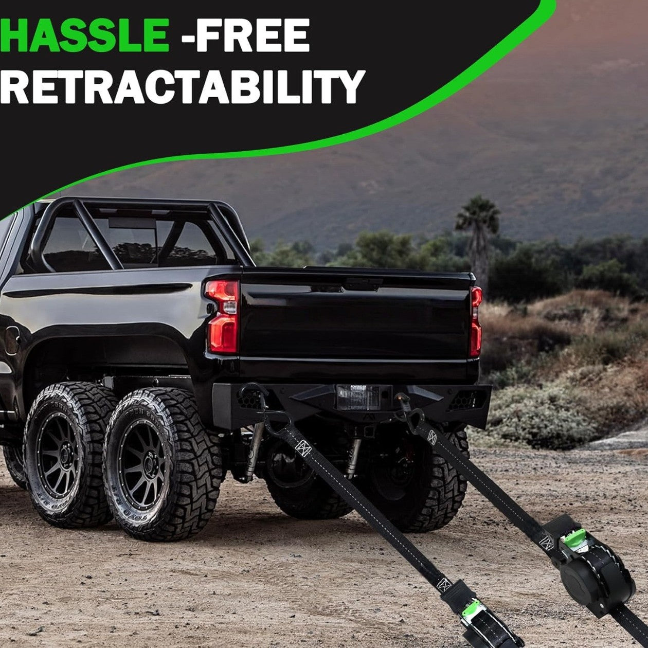 Mroace Heavy Duty Retractable Ratchet Straps