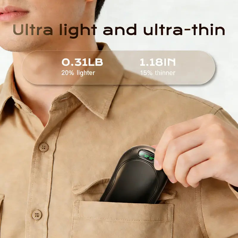 Mroace Rechargeable Electric Hand Warmers With Adjustable Heat Levels