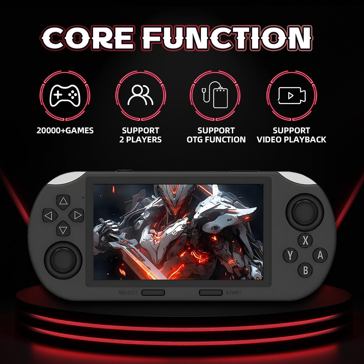 Mroace Retro Rechargeable Handheld Game Console With IPS Screen