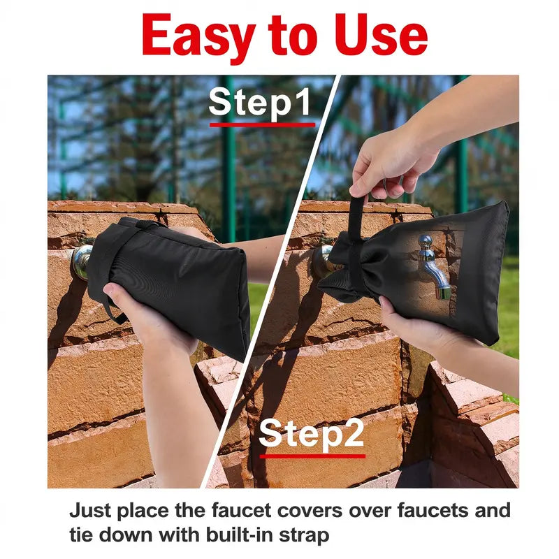 Mroace Waterproof Insulated Outdoor Faucet Freeze Protection Cover