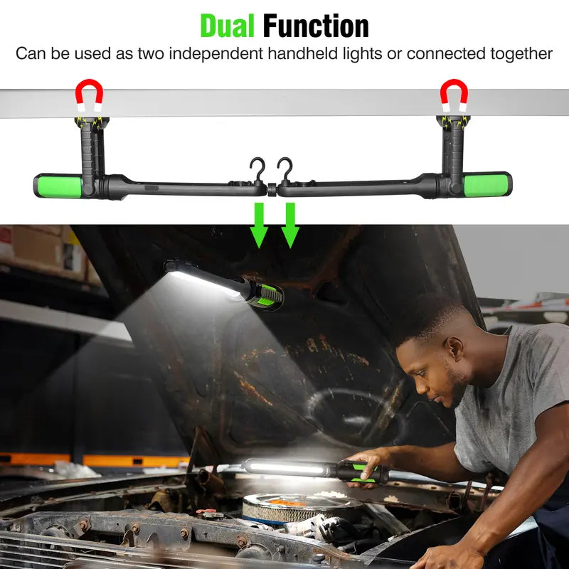 Mroace Rechargeable Magnetic USB Work Light Bar