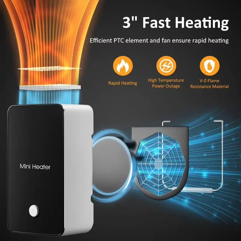 Mroace Rechargeable Portable Mini Warm Air Blower