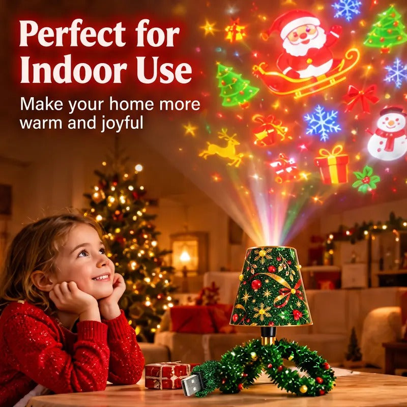 Mroace USB LED Christmas Pattern Projector Night Light