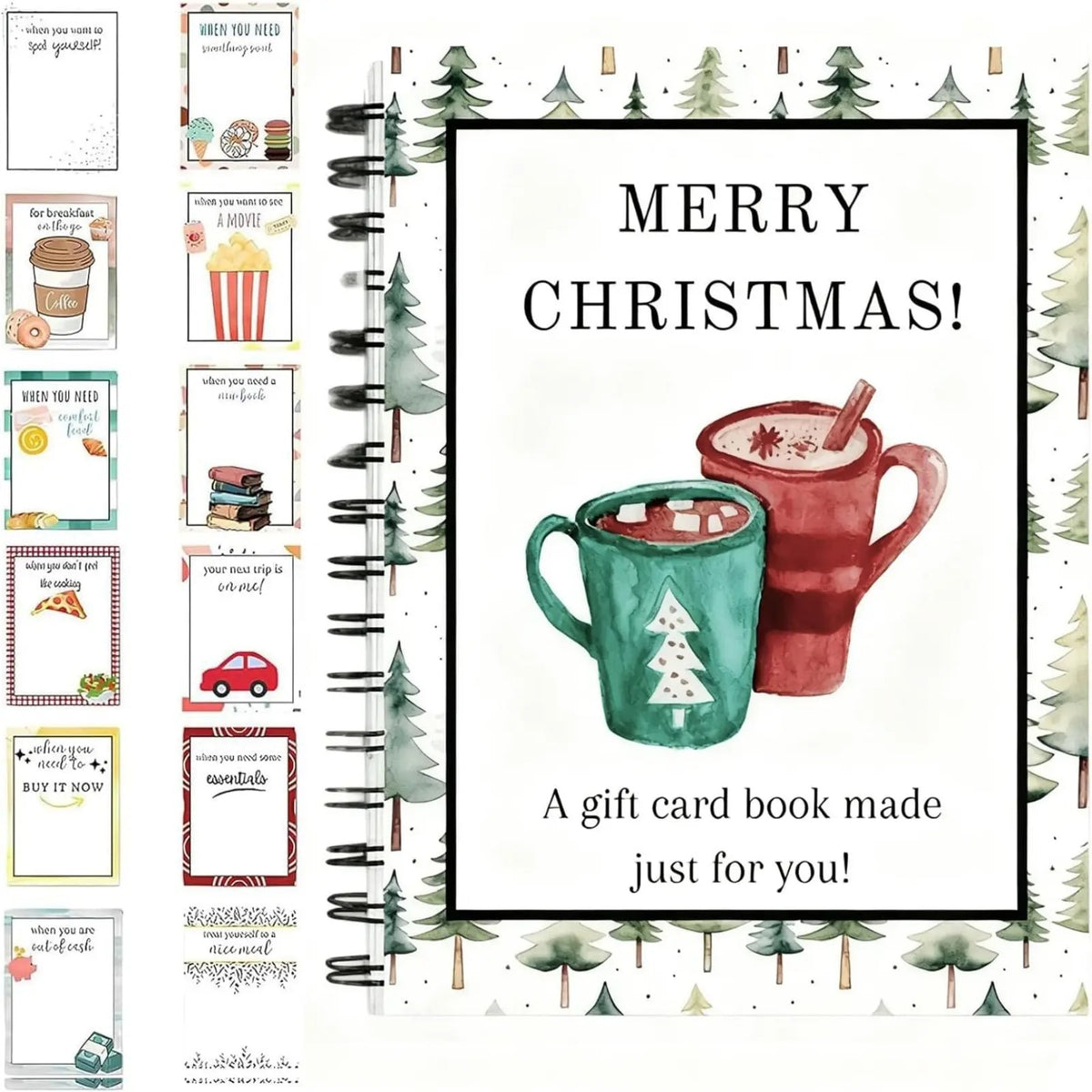 Mroace DIY Spiral Bound Christmas Gift Card Album