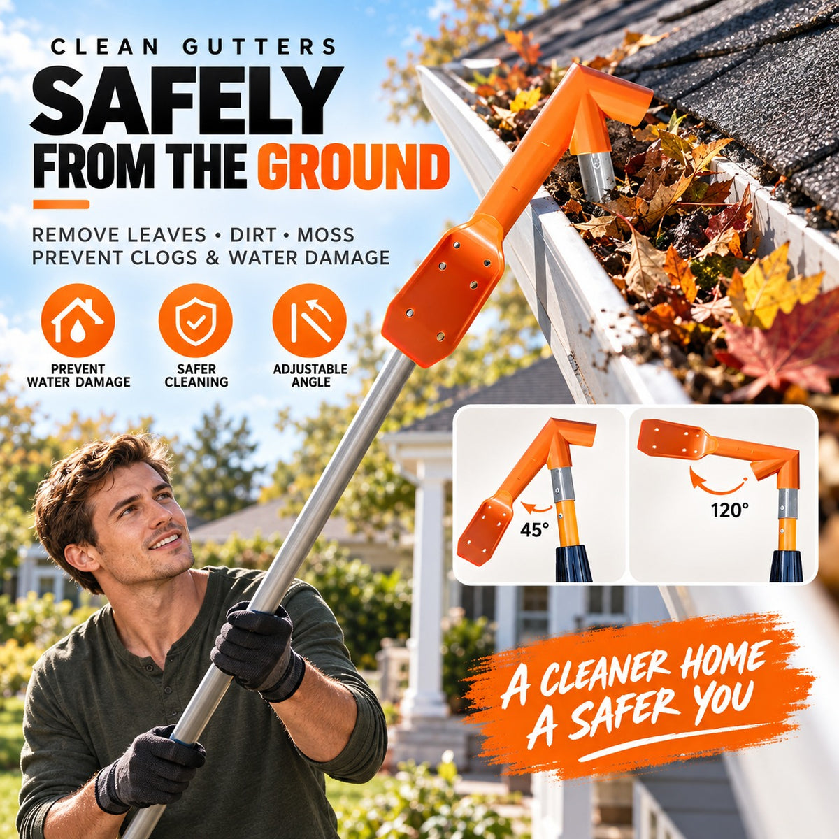 Mroace Extendable Gutter Cleaning Tool