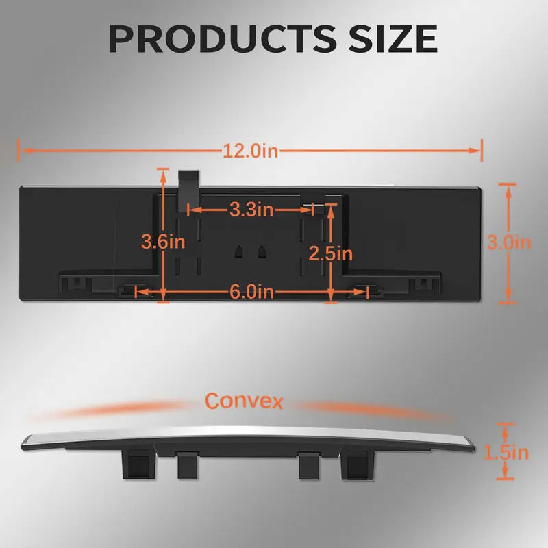 Mroace Panoramic Convex Wide Angle Rear View Mirror