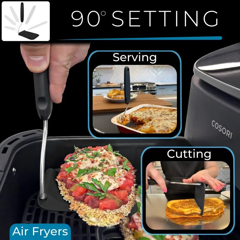 Mroace Adjustable Angle Kitchen Spatula With Interchangeable Heads