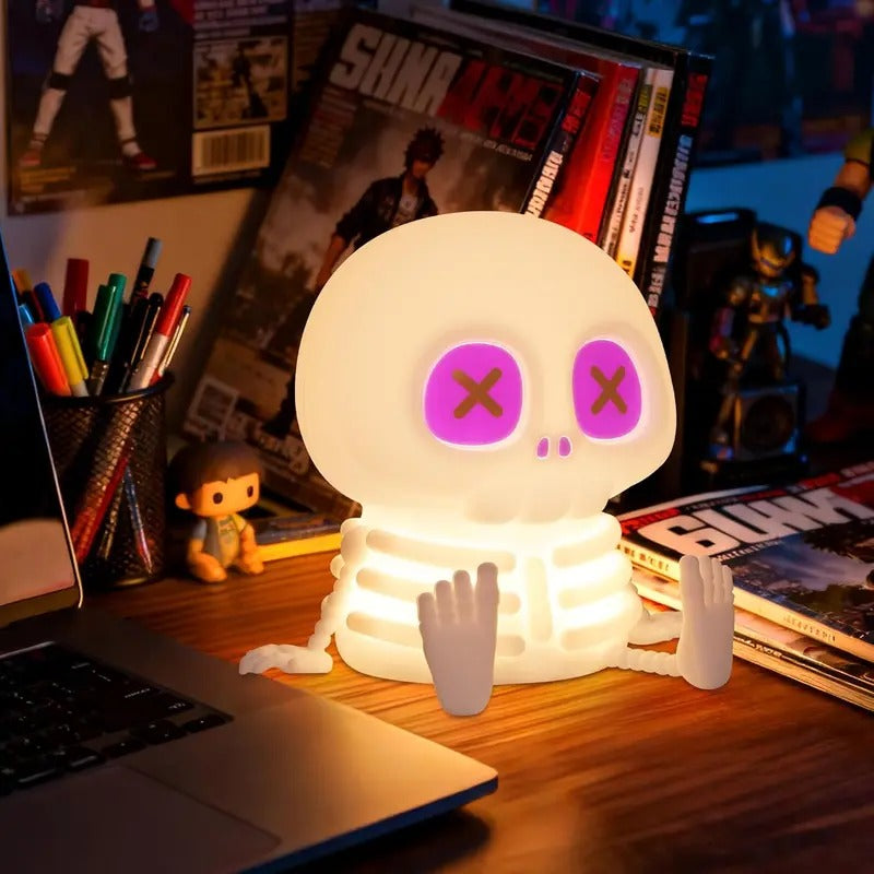Mroace Touch Control Silicone Skull Night Light