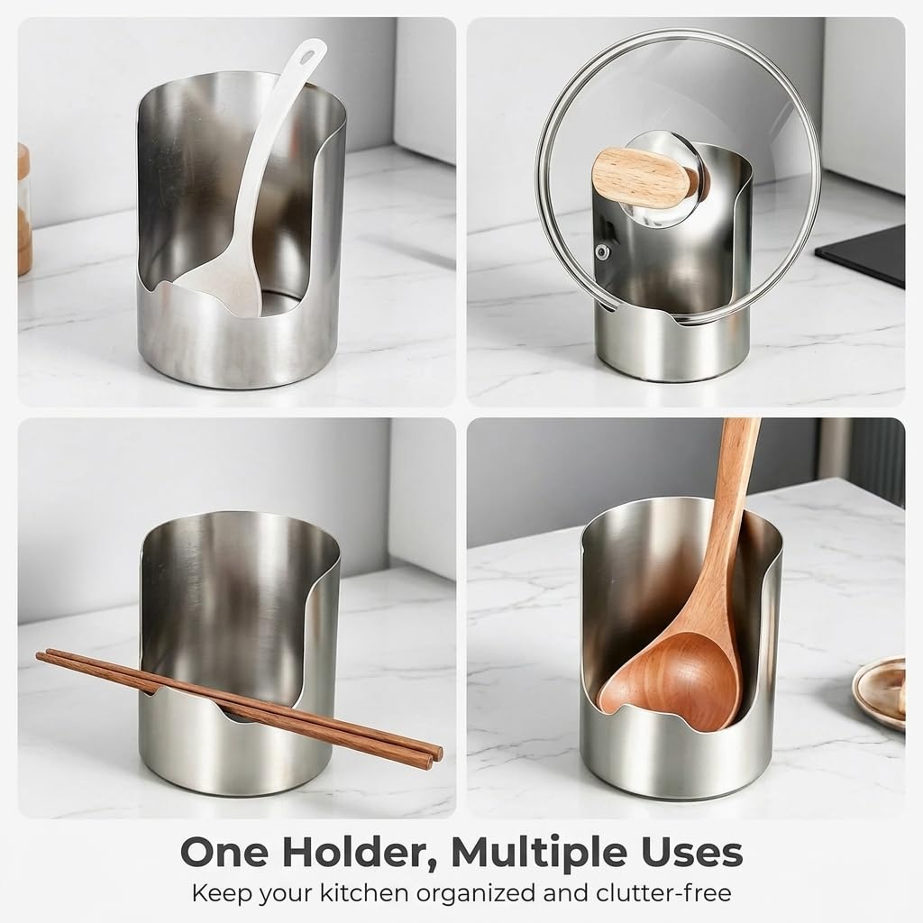 Mroace Rust Resistant Stainless Steel Utensil Holder