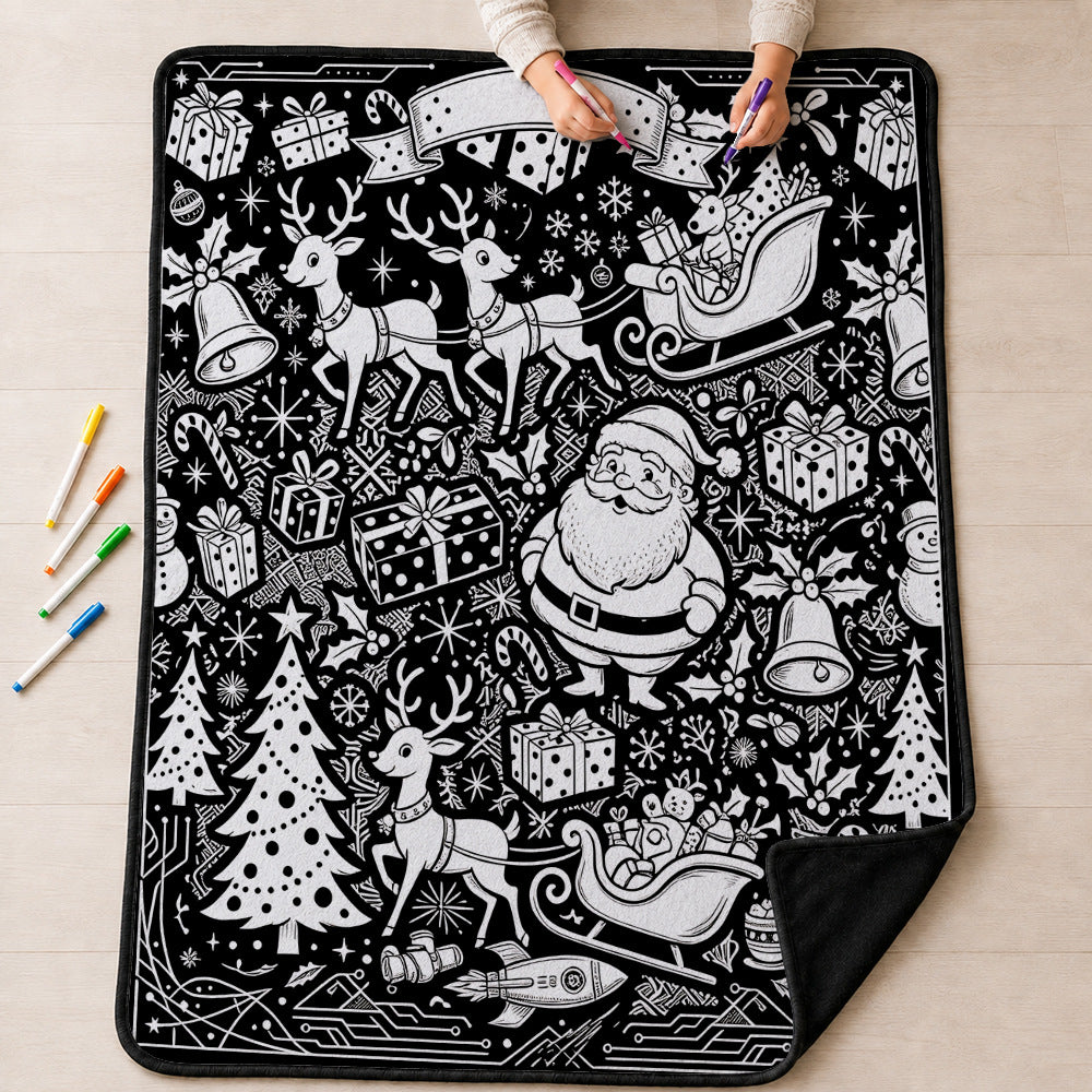 Mroace DIY Christmas Coloring Blanket🎄