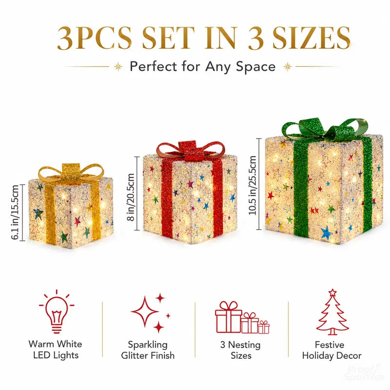 Mroace Remote Controlled LED Christmas Ornament Set