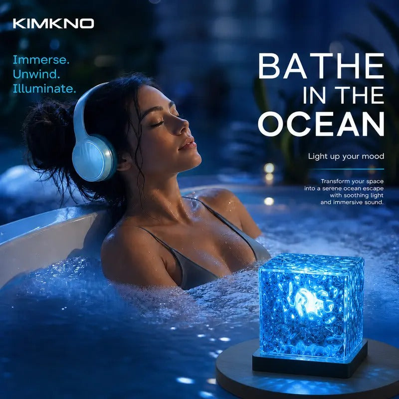 Mroace Rechargeable Waterproof Ocean Wave Projector Light