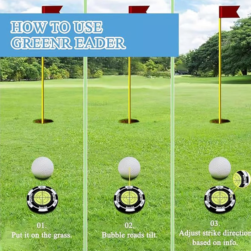 Mroace Precision Golf Green Reading Level And Ball Marker