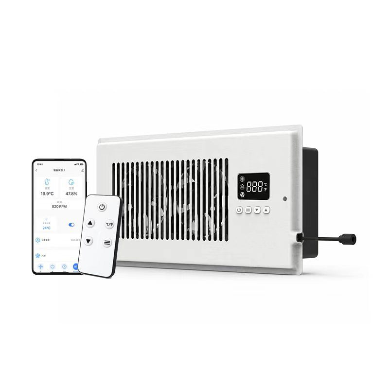 Mroace Adjustable HVAC Register Booster Fan With Thermostat