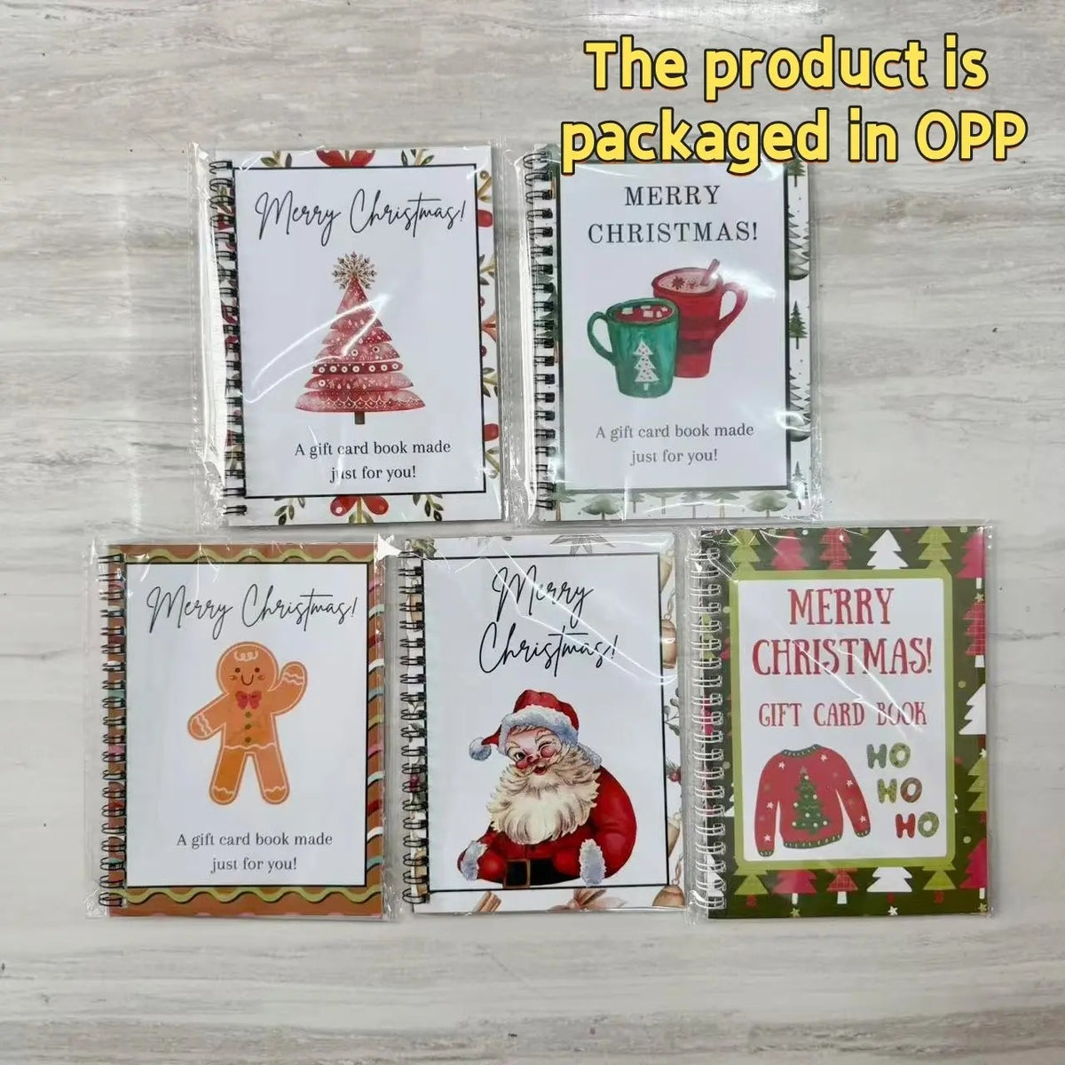 Mroace DIY Spiral Bound Christmas Gift Card Album