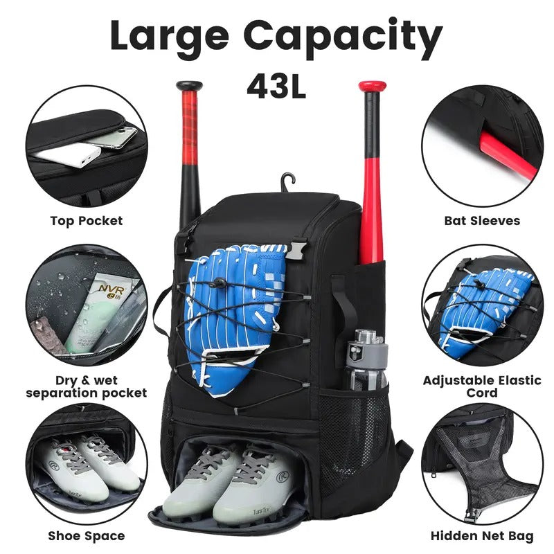 Mroace Lightweight Baseball Gear Backpack