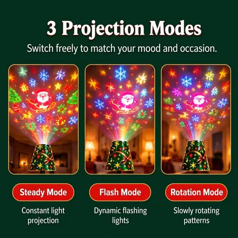 Mroace USB LED Christmas Pattern Projector Night Light