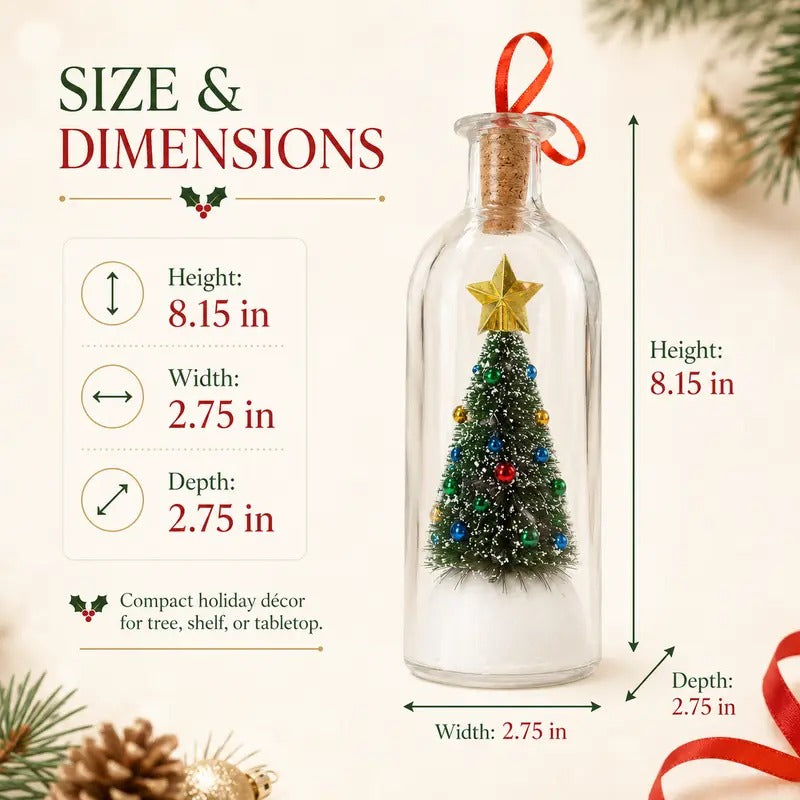 Mroace Recordable Christmas Message Bottle Ornament