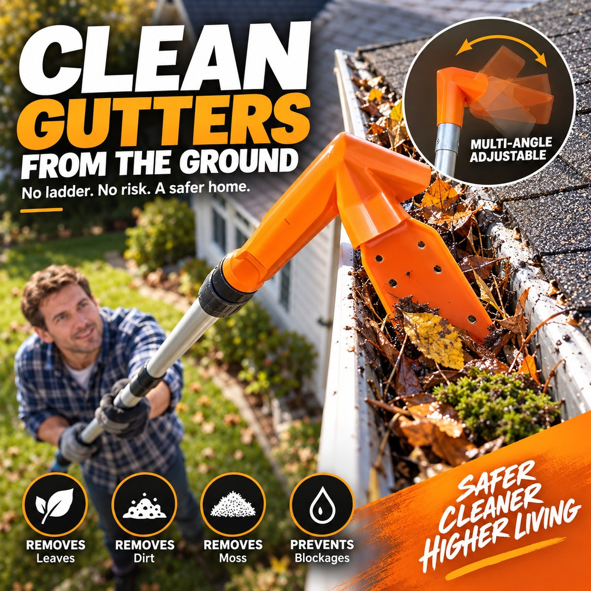 Mroace Extendable Gutter Cleaning Tool