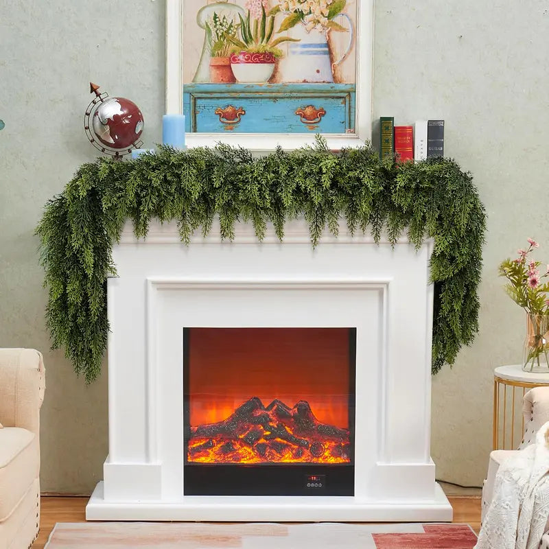 Mroace Realistic Artificial Cedar Christmas Garland