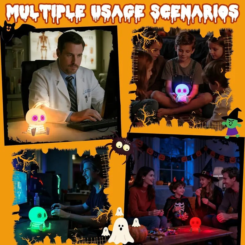 Mroace Touch Control Silicone Skull Night Light