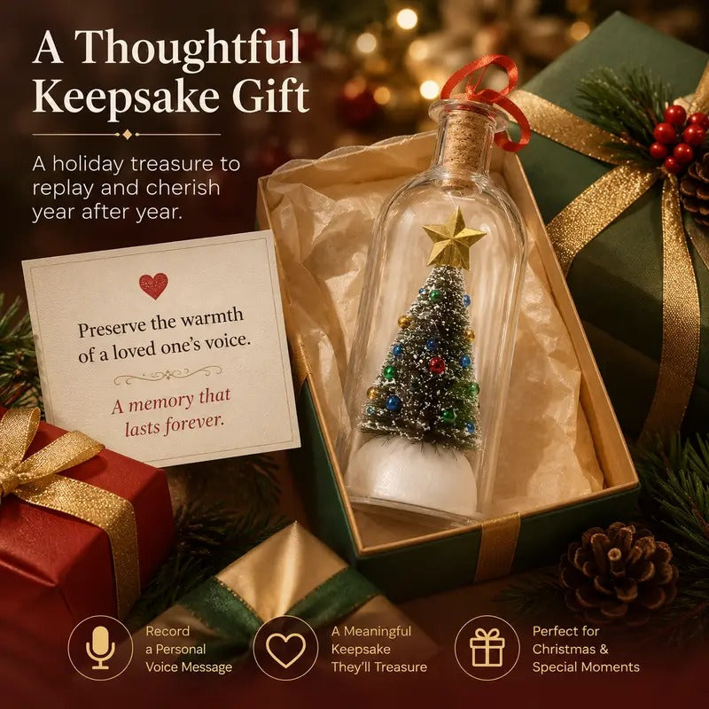 Mroace Recordable Christmas Message Bottle Ornament