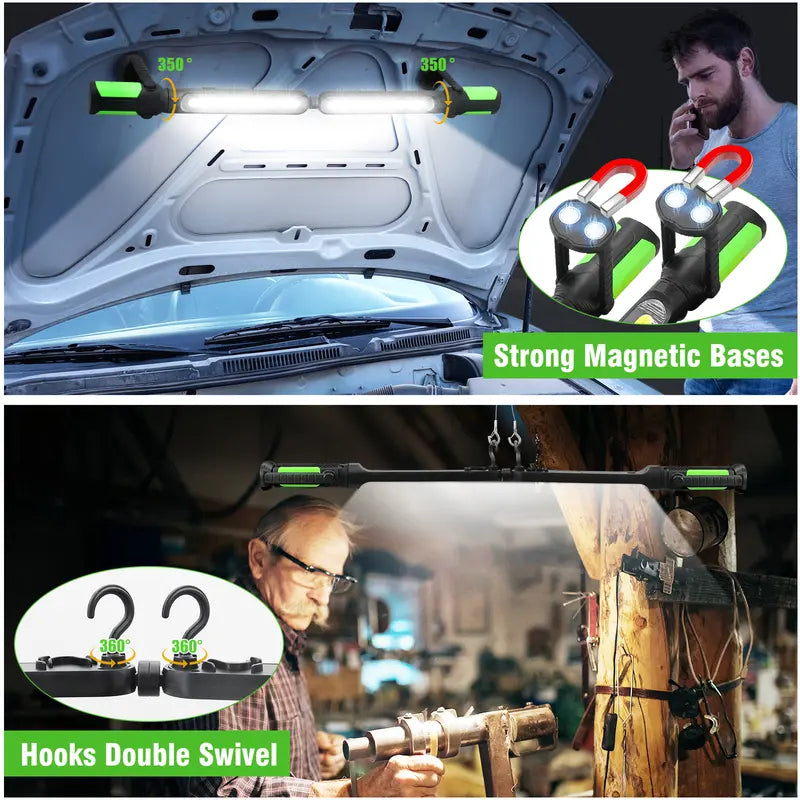 Mroace Rechargeable Magnetic USB Work Light Bar