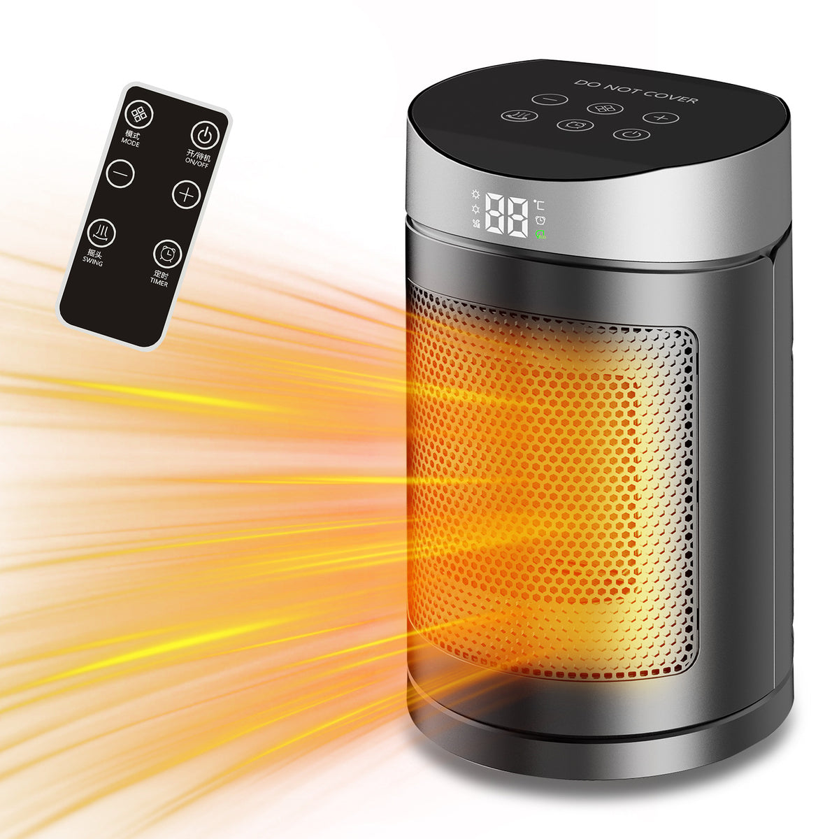 Mroace Portable Electric Space Heater With Adjustable Thermostat