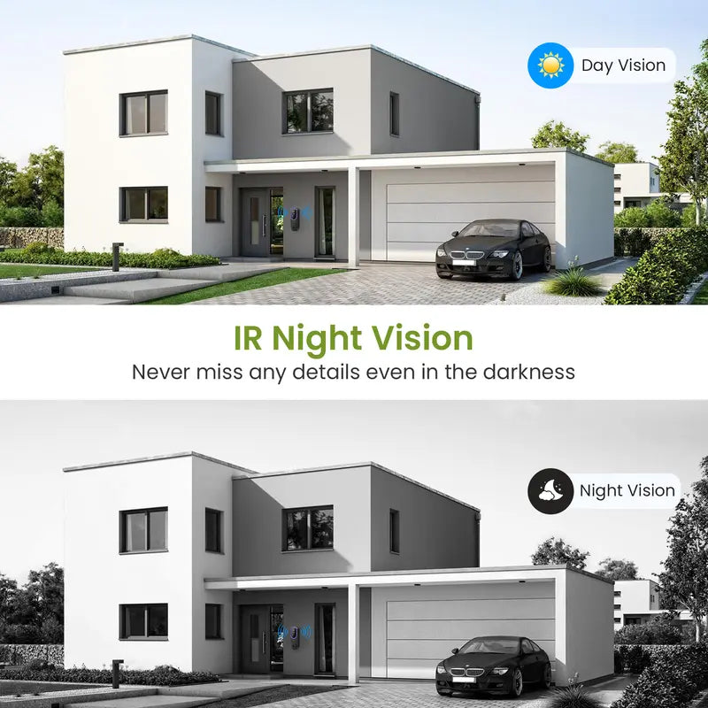 Mroace Wireless Smart Doorbell Camera With AI Human Detection