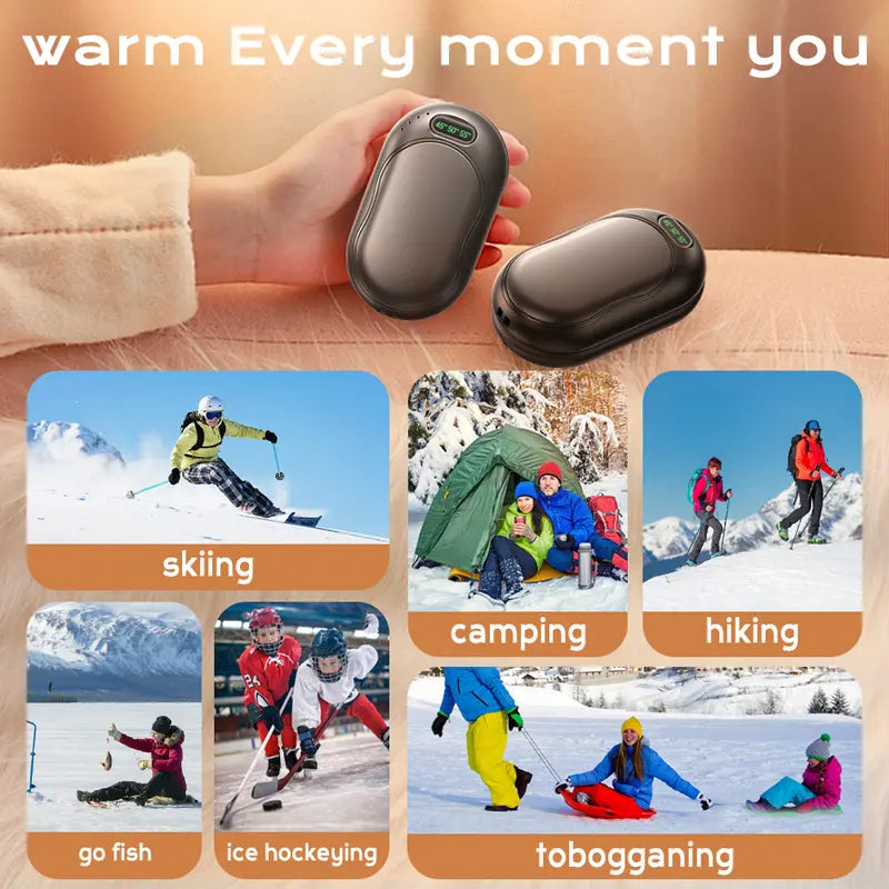 Mroace Rechargeable Electric Hand Warmers With Adjustable Heat Levels