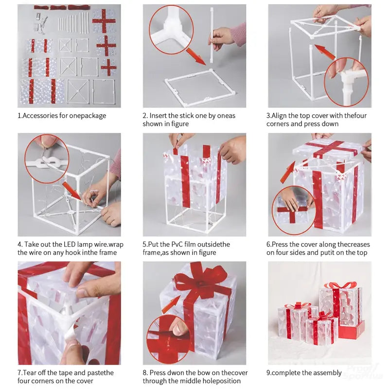 Mroace Remote Controlled LED Christmas Ornament Set