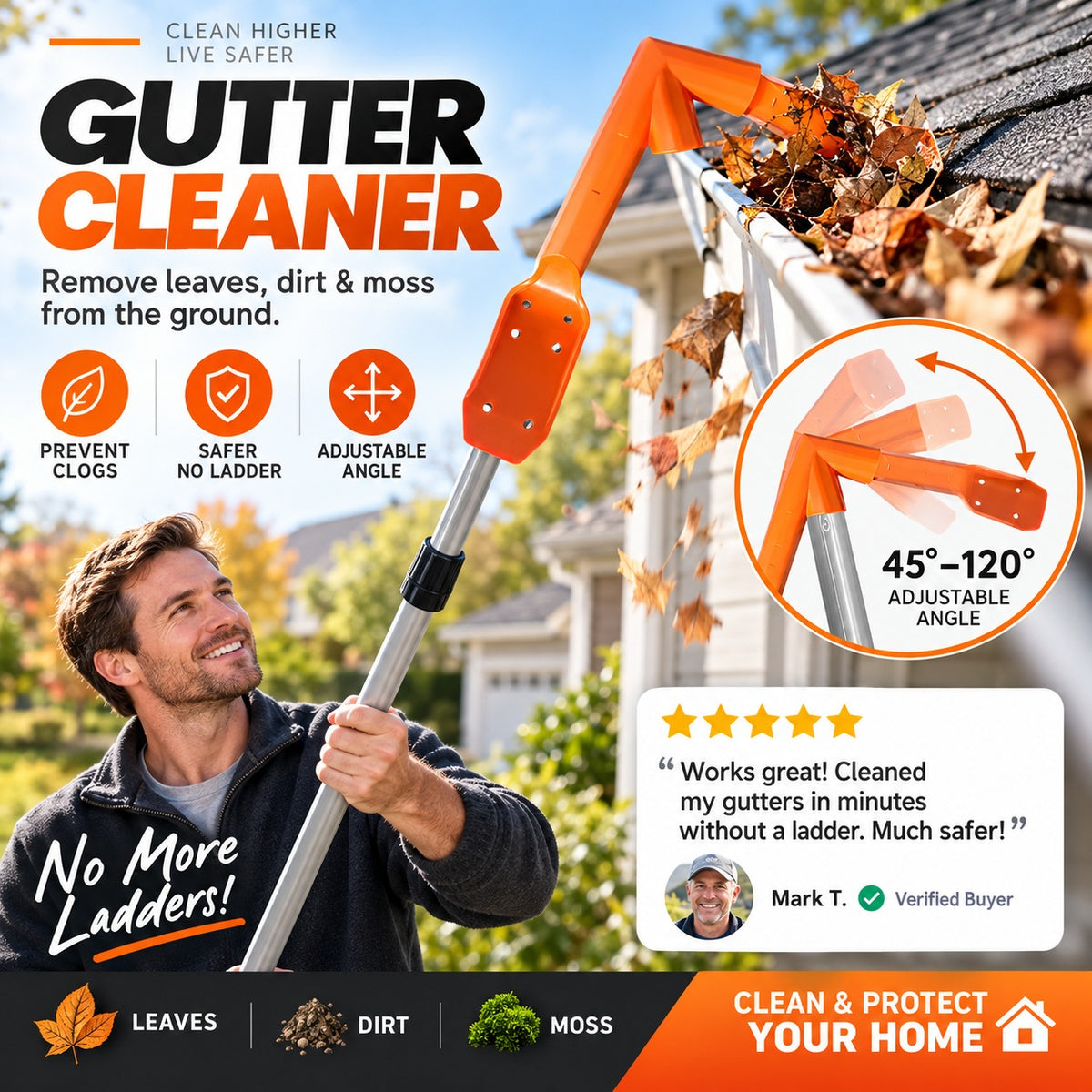 Mroace Extendable Gutter Cleaning Tool