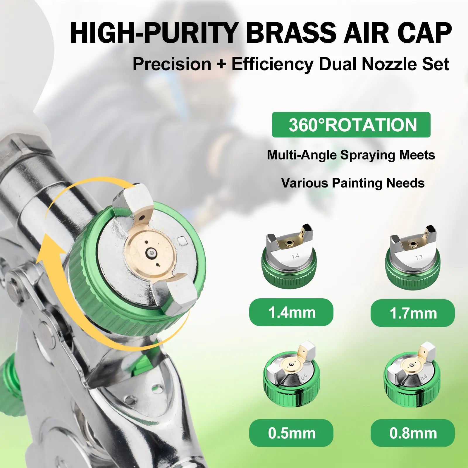 Mroace Professional HVLP Air Spray Gun Kit
