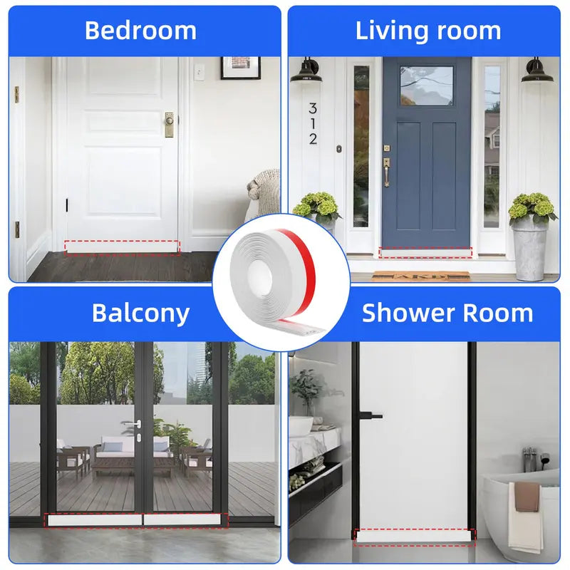 Mroace Adhesive Silicone Door Seal Strip