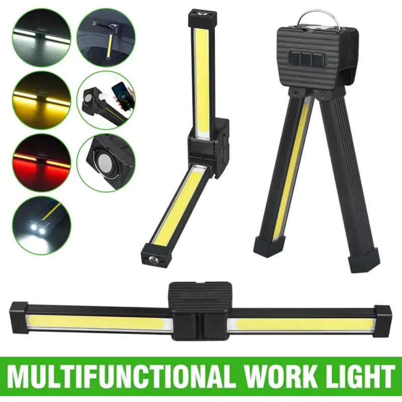Mroace Rechargeable Folding Work Light With Magnetic Base