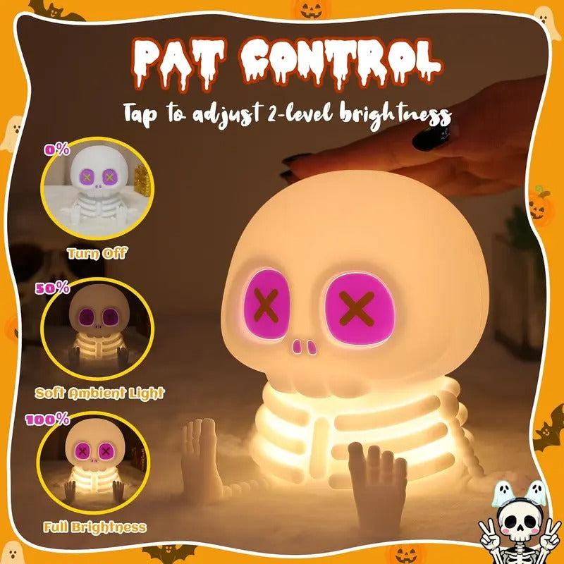 Mroace Touch Control Silicone Skull Night Light